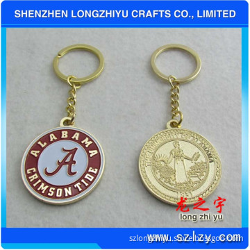 USA Metal Casting Gold Plating Alabama University Coin Keychain Commemorative Keyring (LZY287)